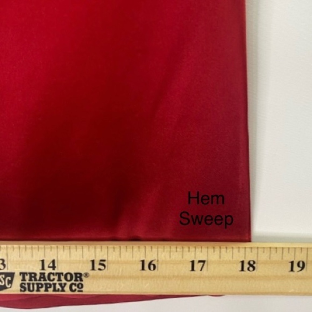 Strapless Red Party Prom Dress Sz 6 Black Sash Short Sexy Pleated Bodice 7” Slit - Picture 10 of 11